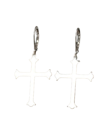 Boucles d'Oreilles Croix Éternelle