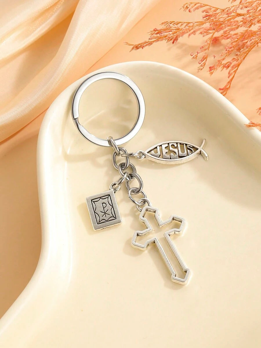 Faith and Protection Keychain