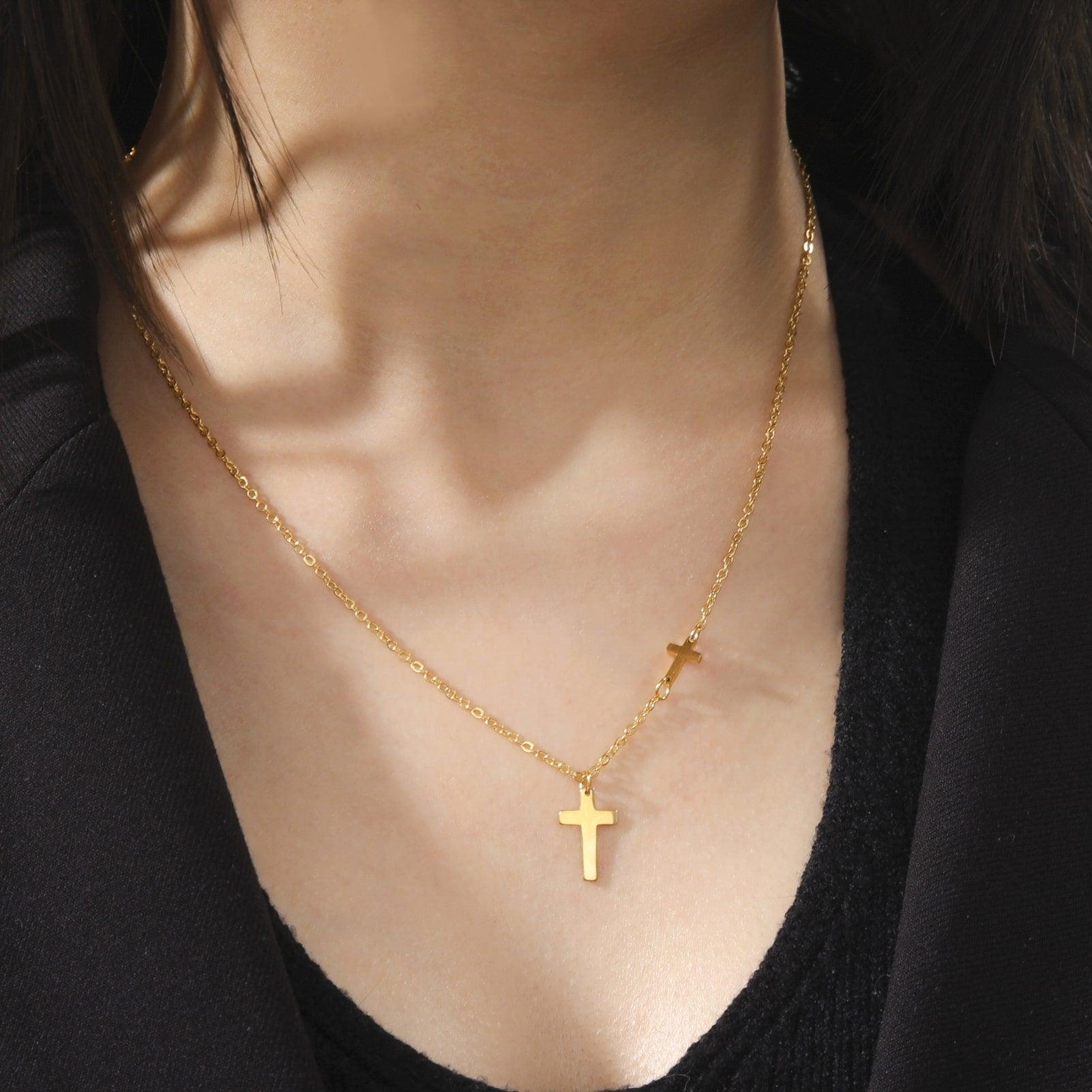 Collier Croix Chrétien Lucie - TresorDuCiel